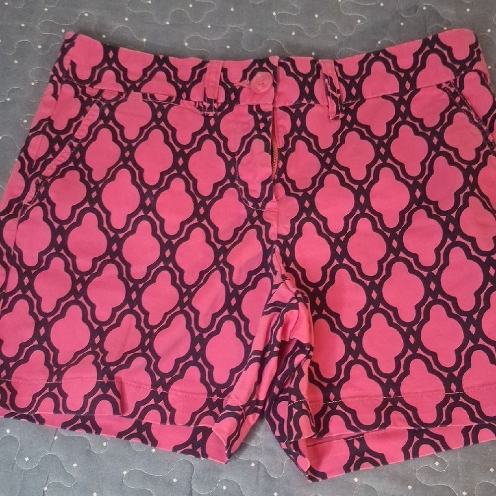 Crown & Ivy Pink and Blue Patterned Women's Shorts size 4